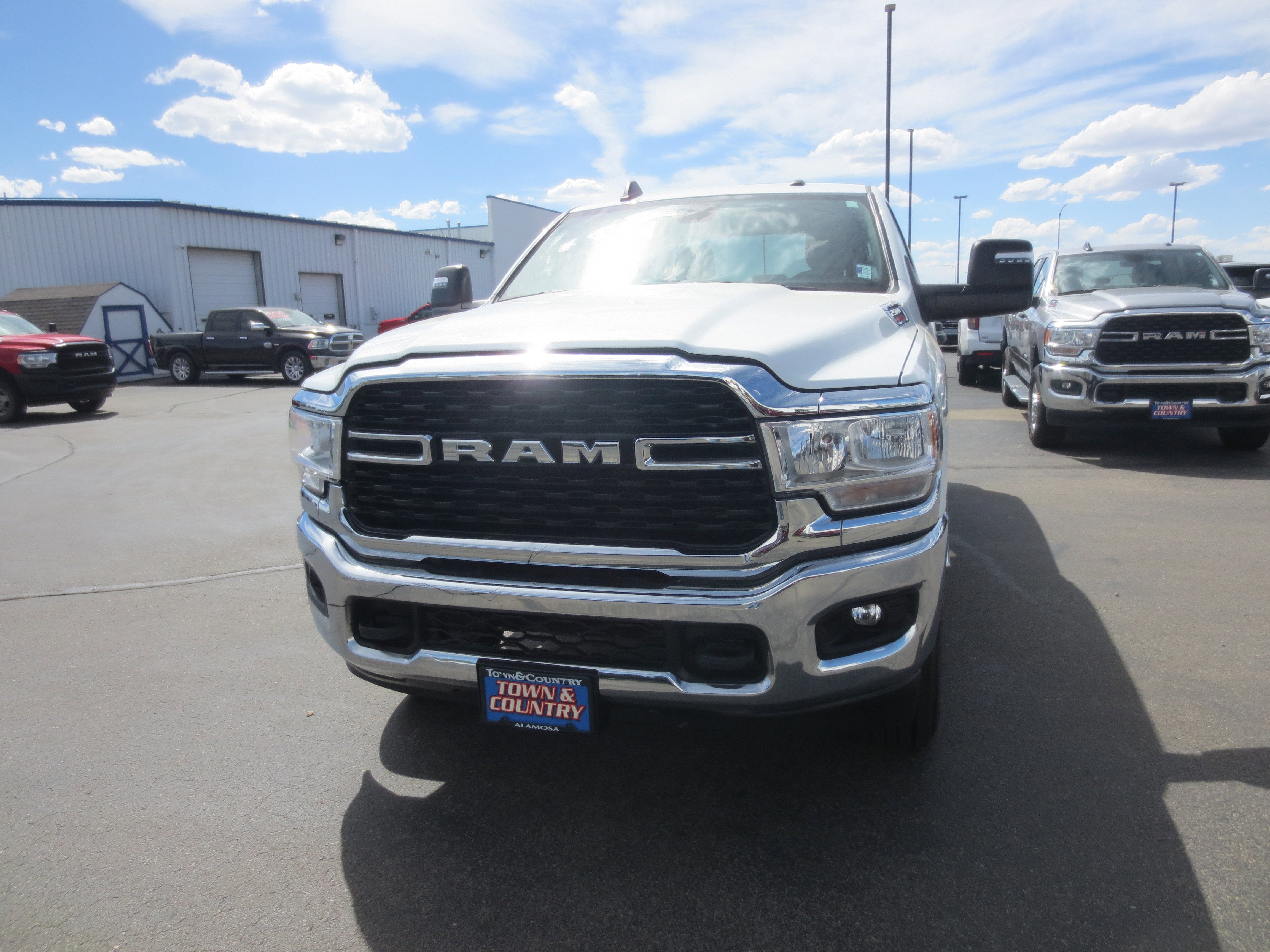 2024 RAM 2500 Big Horn in White — front three-quarter view